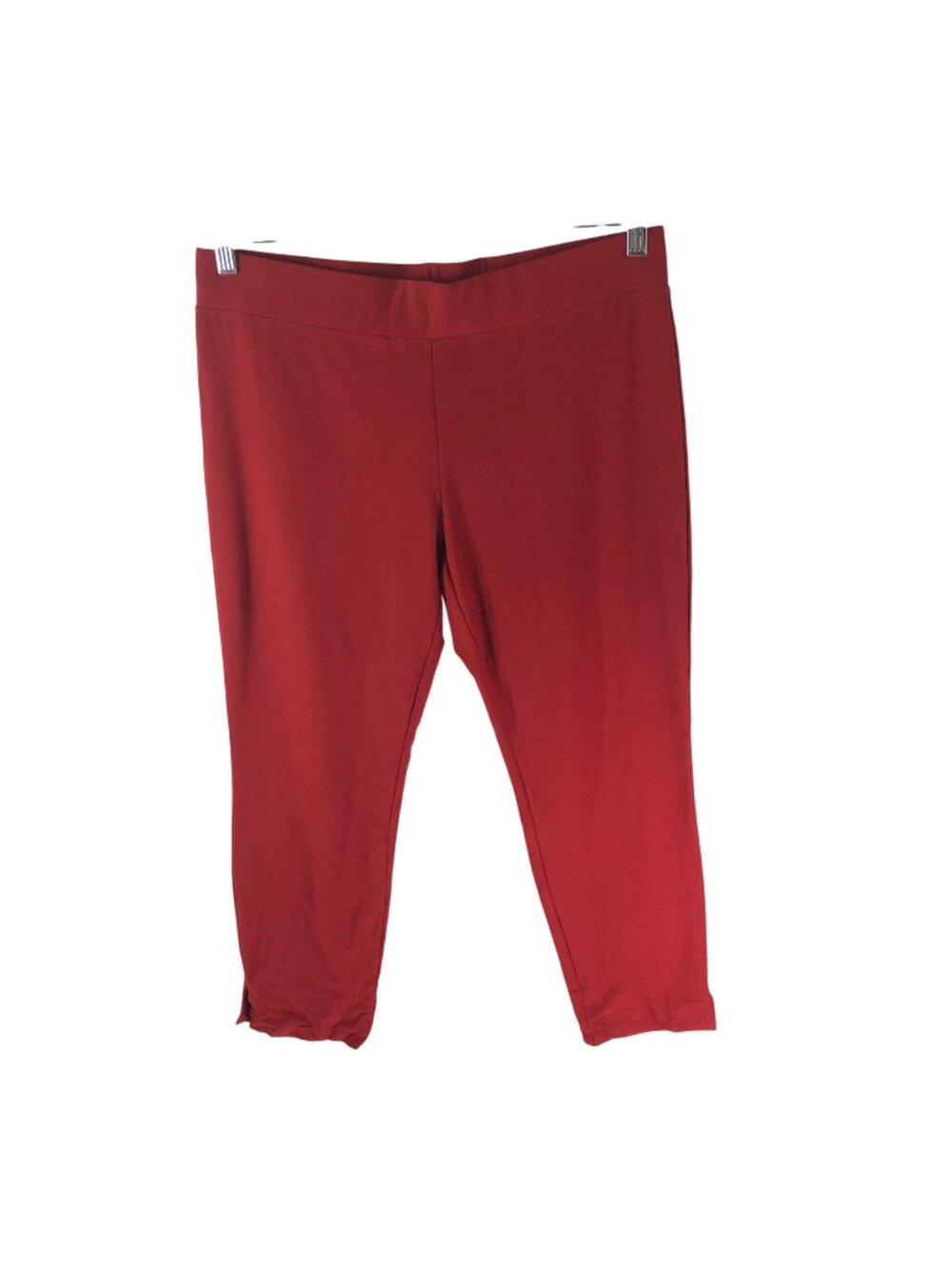Eileen Fisher Petite Slim-Fit Red Ankle Pants Size PL Viscose Blend Minimalist